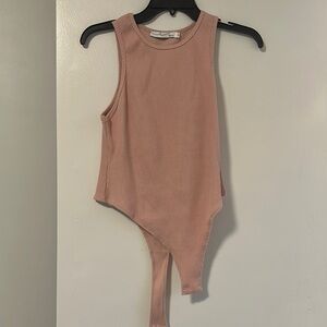 Byegreis Sleeveless Ribbed Bodysuit in size large.